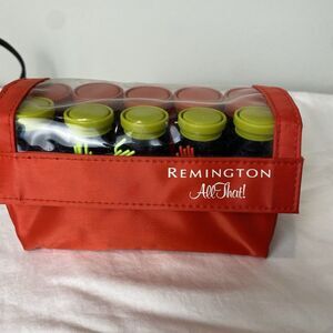 Remington All That Hot Hair rollers Compact Travel Pouch 10 rollers 10 Clips
